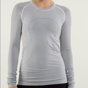 Swiftly tech long sleeve shirt striped